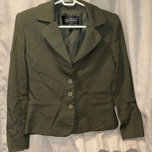 Ellen Tracy Dark Green Wool Blazer 4P
